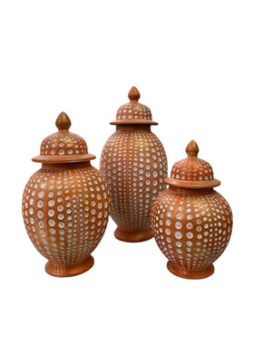 Royal Dotted Mustard Candy Jars Set
