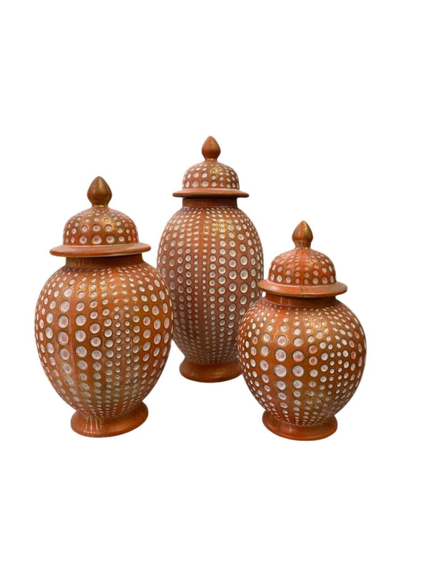 Royal Dotted Mustard Candy Jars Set