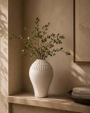 Minimalist Nordic White Ceramic Vases