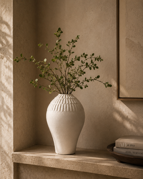 Minimalist Nordic White Ceramic Vases