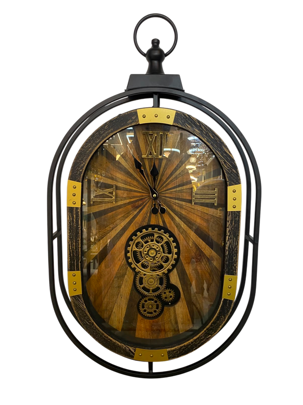 Luxury Vintage Oval Mechanism Wall Clock