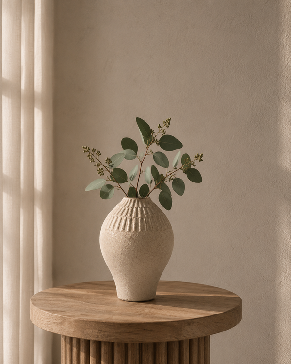 Minimalist Nordic White Ceramic Vases