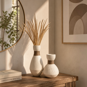Handwoven Accent Ceramic Decor Vases