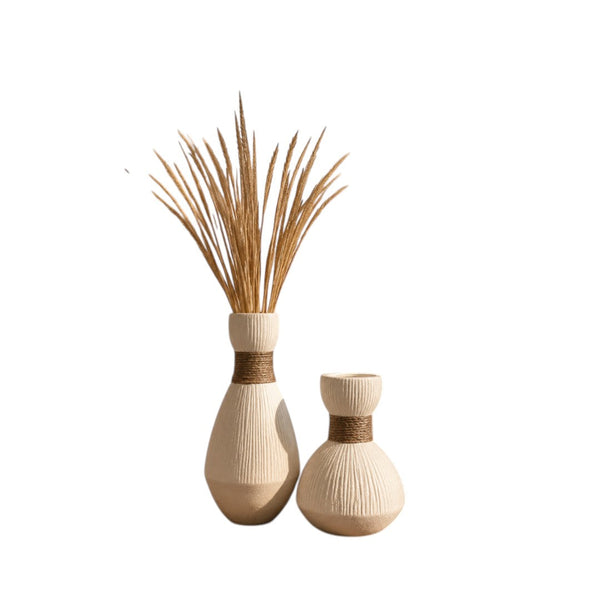 Handwoven Accent Ceramic Decor Vases