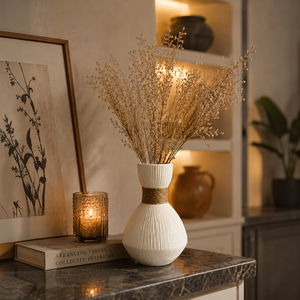 Handwoven Accent Ceramic Decor Vases