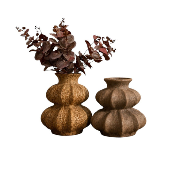 Sophisticated Sculpted Ceramic Decorative Vases