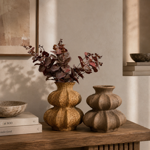 Sophisticated Sculpted Ceramic Decorative Vases