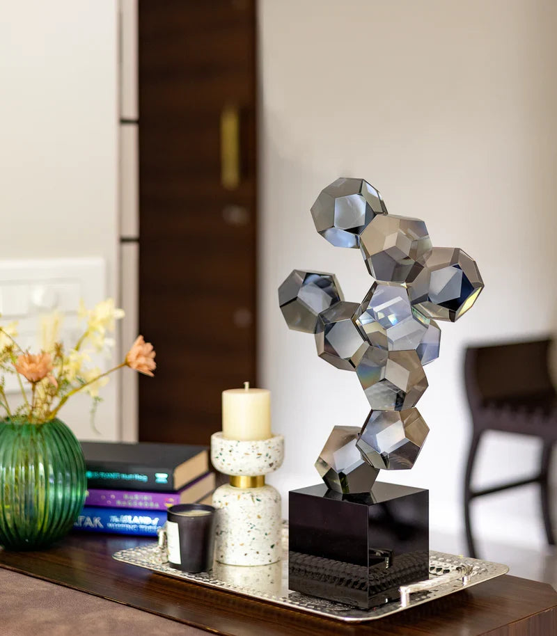 Emerald Crystal Table Decor Sculpture
