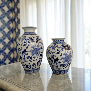 Imperial Legacy Classic Blue & White Porcelain Vases