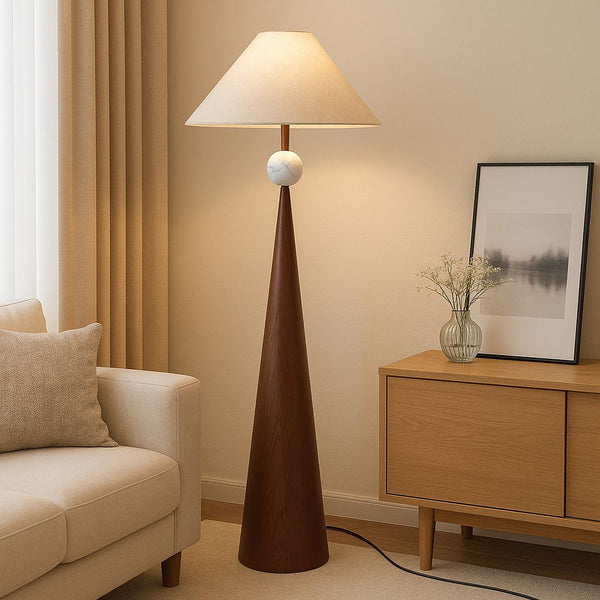 Elegant  Lumos Cone Contemporary Floor Lamp