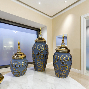 Royal Elegance Grey-Gold Candy Jars Set