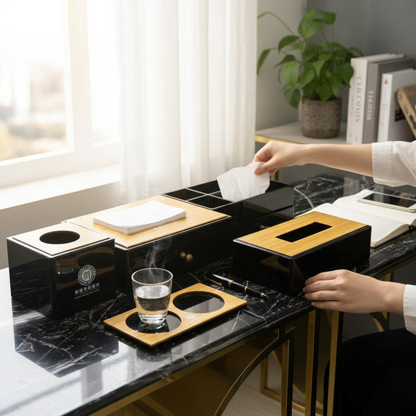 Gold Executive Desk Organizer Set