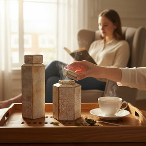 Modern Textured Decorative Jars (Pair)