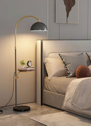 Arden Arc Floor Lamp with Metallic Table