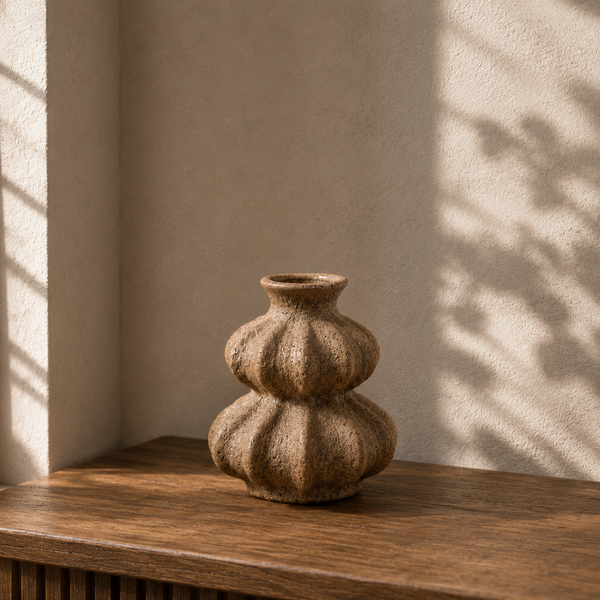 Sophisticated Sculpted Ceramic Decorative Vases