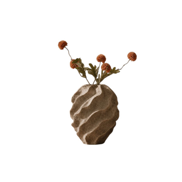 Wavy Textured Ceramic Table Vase