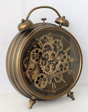 Vintage Industrial Gears Table Clock