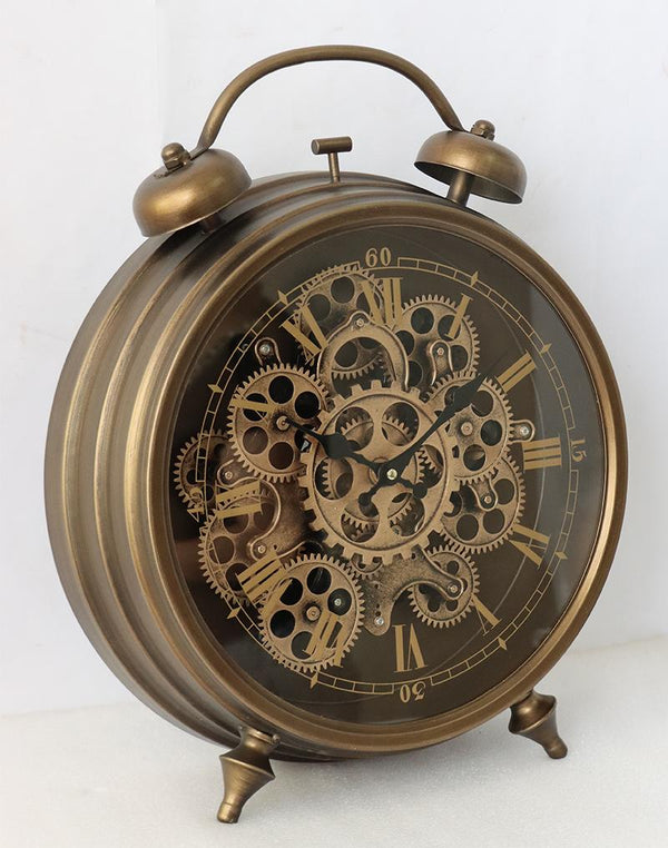 Vintage Industrial Gears Table Clock