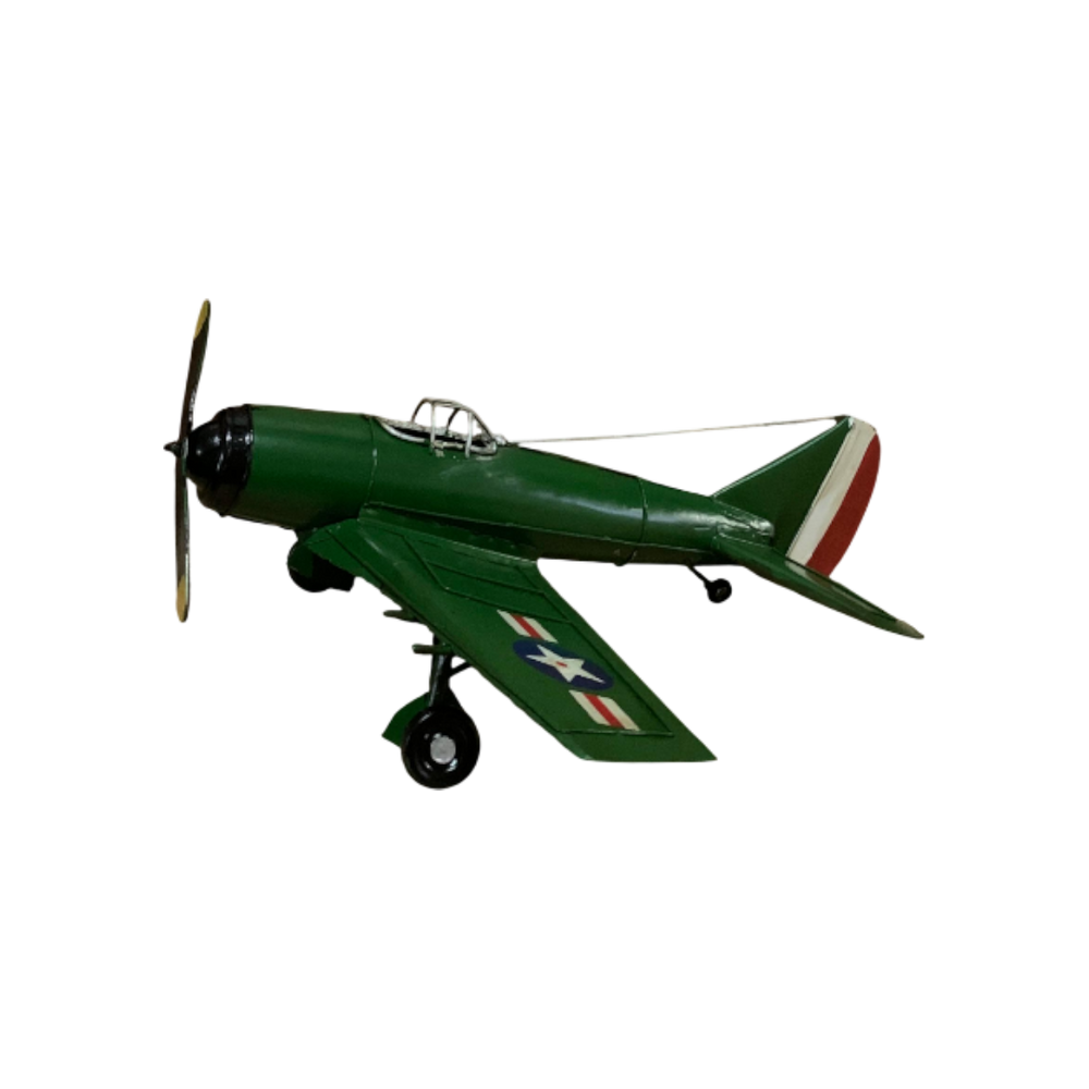 Vintage Green Airplane Model