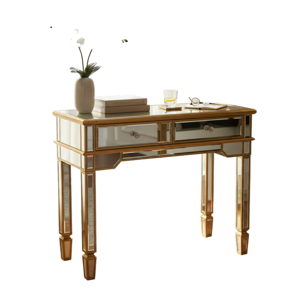 Grand Aurora Modern Mirror Storage Console Table