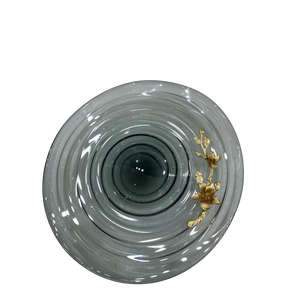 Heavy Grey Italian Glass Bowl