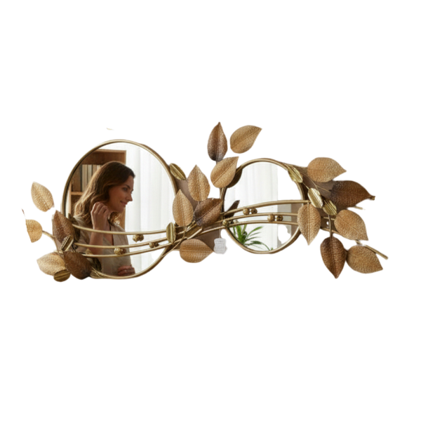 Luminara Decorative Metallic Wall Mirror Motive