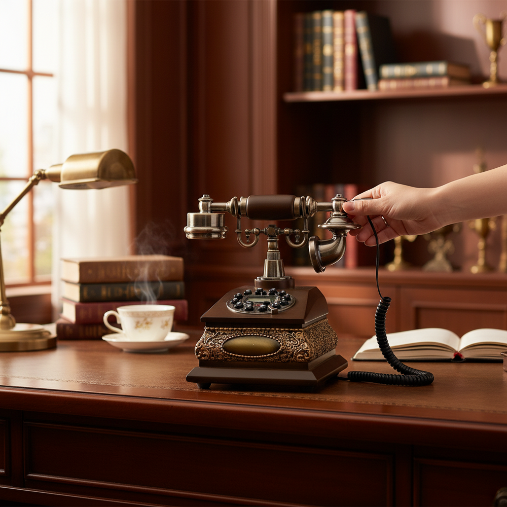 Victorian Classic Side Console Functional Telephone