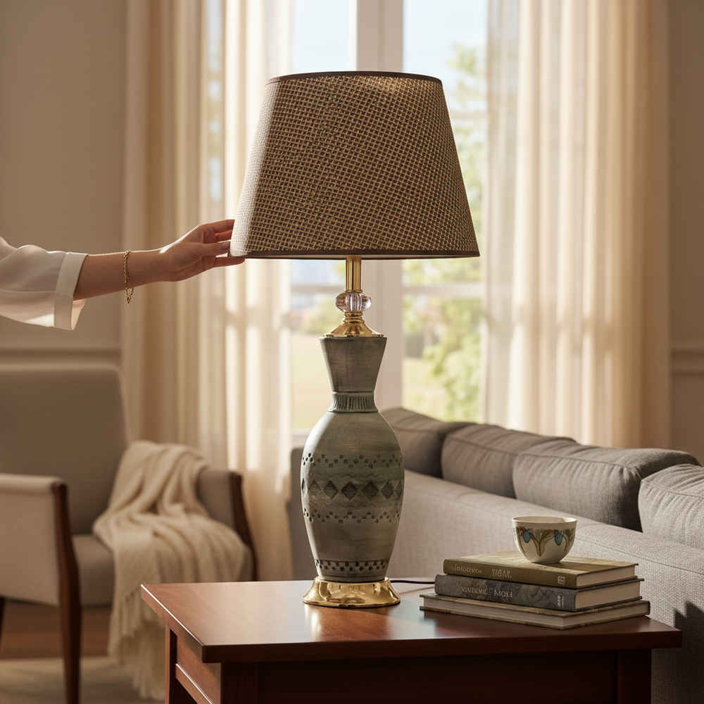 Modern Classic Ceramic Side Table Lamp