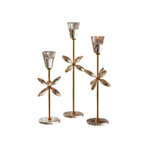 Crystal Bloom Lotus Candle Stand