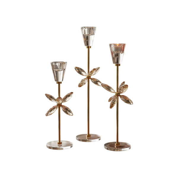 Crystal Bloom Lotus Candle Stand