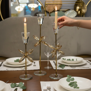 Crystal Bloom Lotus Candle Stand