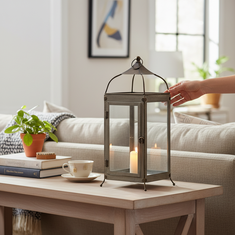 Metallic Classic Brass Lantern