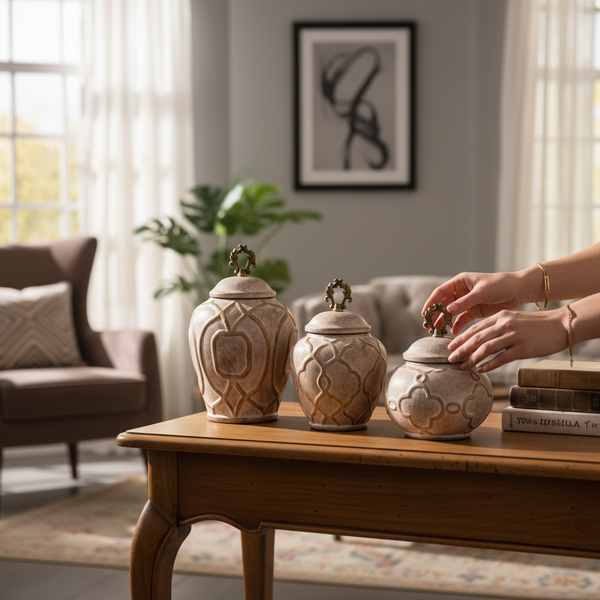 Luxe Bloom Contemporary Candy Jar Set