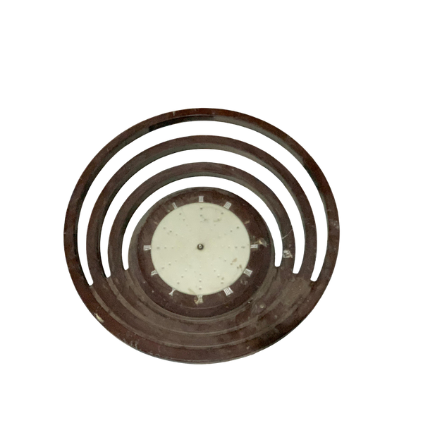 Rustic Wood Fusion Roman Wall Clock