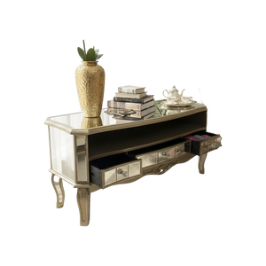 Silver Crest Contemporary Mirrored Sideboard Table