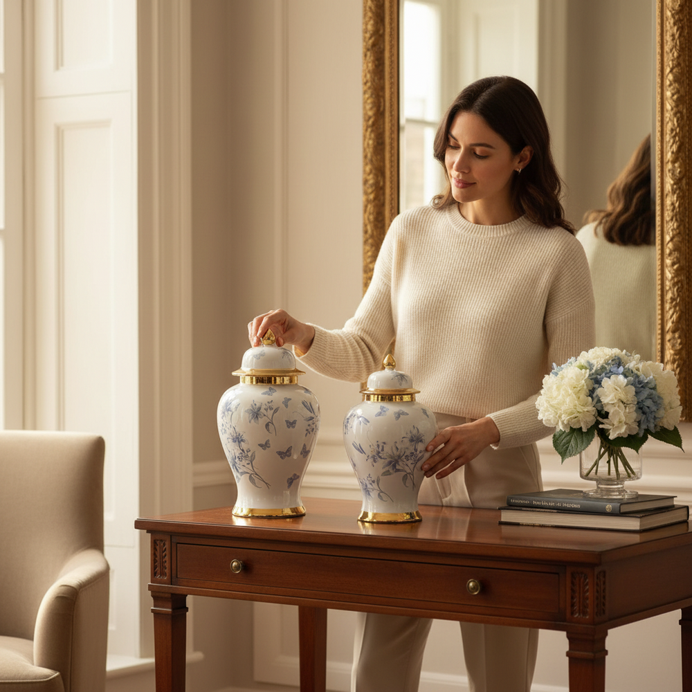 Modern Royal Accent Table Urns