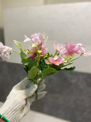 Elegant Pink Flower Vase Home Decor (1 Bunch in Vase)