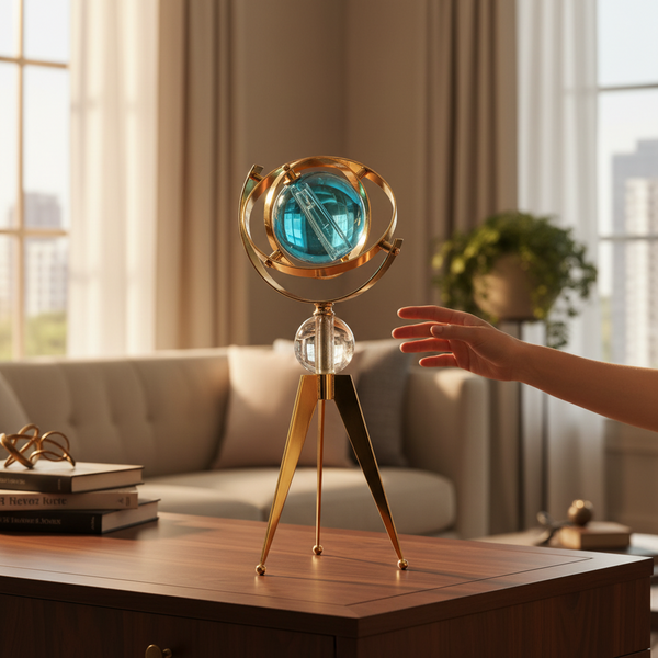 Harmony Bloom Crystal Globe Sculpture