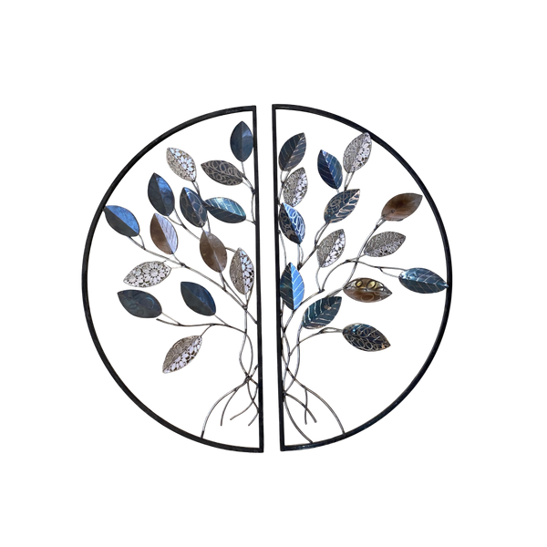 Eternal Bloom Metal Leaf Wall Sculpture