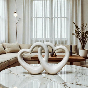 Eternal Love Double Heart Sculpture