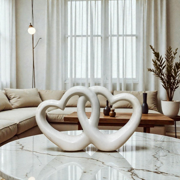 Eternal Love Double Heart Sculpture