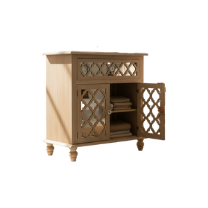 Nova Shine Contemporary Mirror Side Cabinet