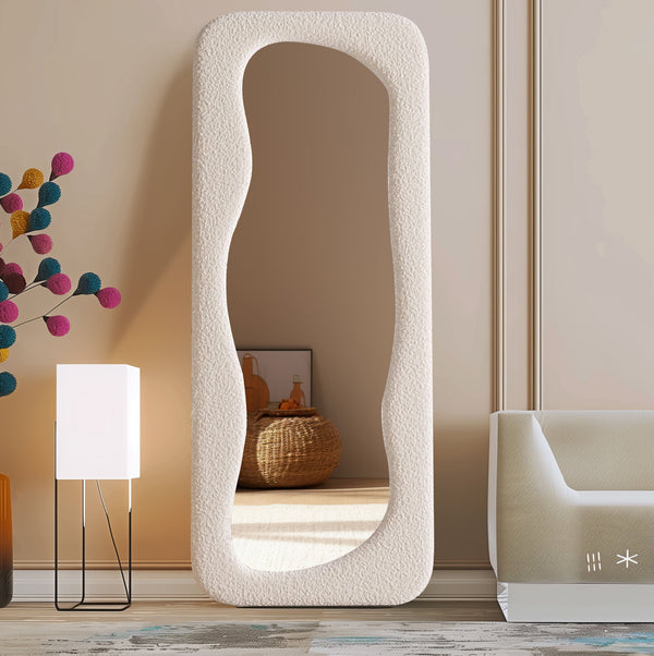 Solara Organic Boucle Arch Full-Length Mirror