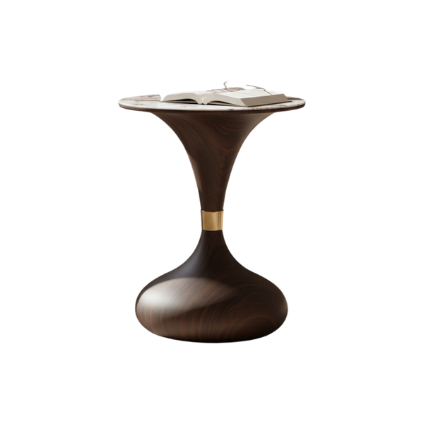 Modern Metallic Marble Top Side Coffee Table