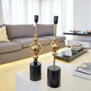 Elysian Gold Candle Stand Pair