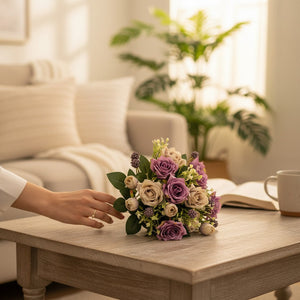 Purplish Floral Elegance Props (1 Bunch in Vase)