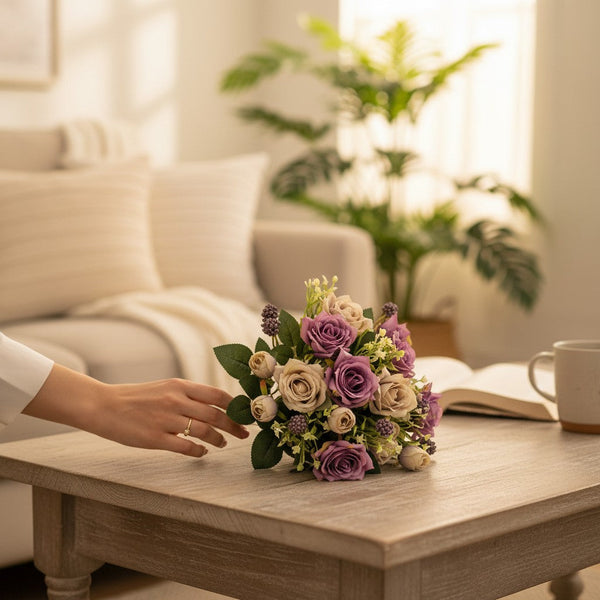 Purplish Floral Elegance Props (1 Bunch in Vase)