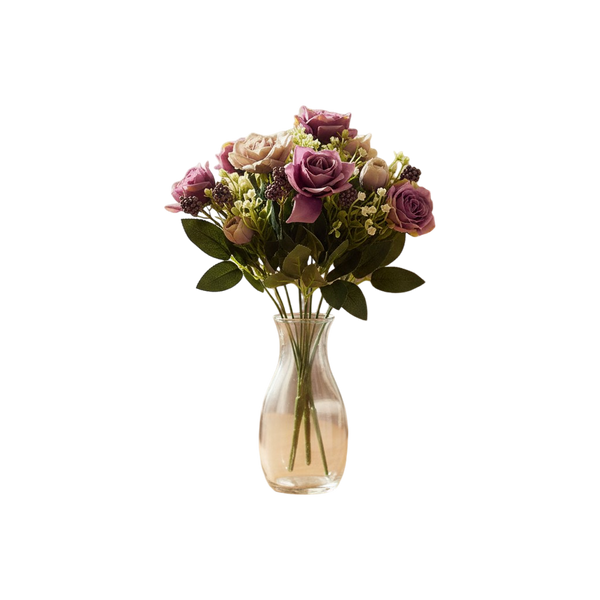 Purplish Floral Elegance Props (1 Bunch in Vase)