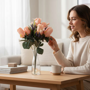 Blush Link Artificial Flower Arrangements (2 Sticks in Vase)