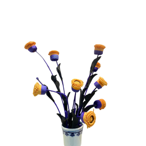 Stylish Sky Blue Artificial Blossom Flower (2 Sticks in Vase)